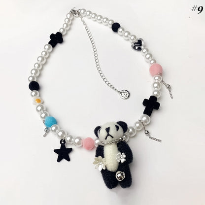 Teddy Bear Plush Necklace/Ring/Bracelet