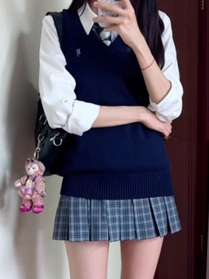 Weißes Hemd im Preppy-Stil