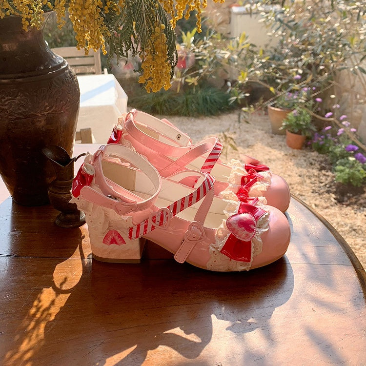 Mary Raspberry Shoes Cake Pink Lolita Jane Strawberry Sweet