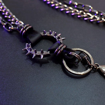 + Chain Belt Details Black Waist Star