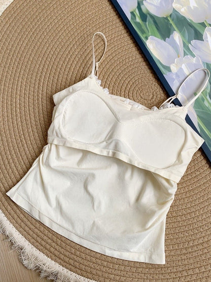 Comfortable Apricot Cups Underwire Cami Top Summer with