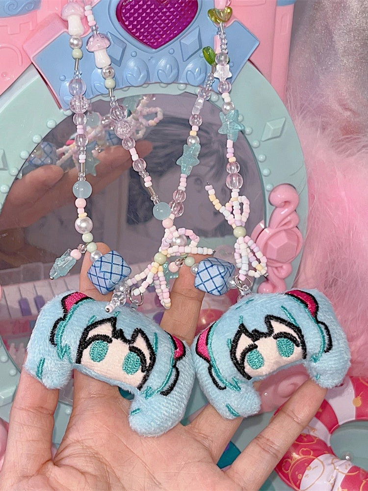 Dreamy Cartoon Pendant Beaded Necklace