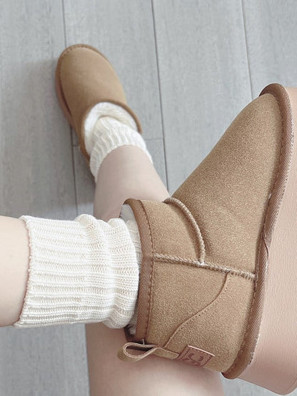 White Thickened Cotton Winter Socks Milk