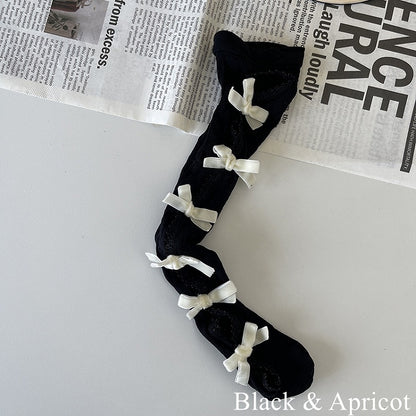 Floral Color Underknee with Options Design Bowknot Pattern 19 Cut-out Stockings
