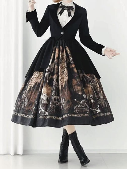 Black Ouji Fashion Gothic Lolita Tail Blazer