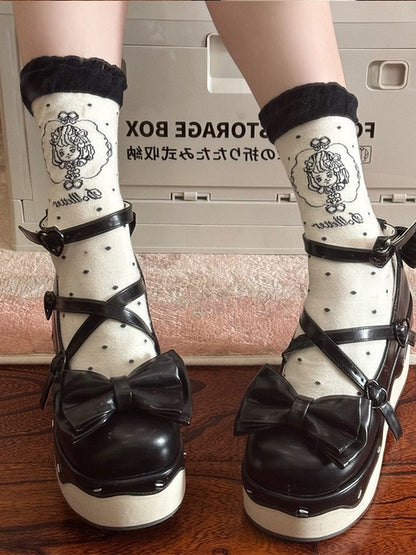 Design Plateauschuhe Sweet Crisscross PU - Schwarz