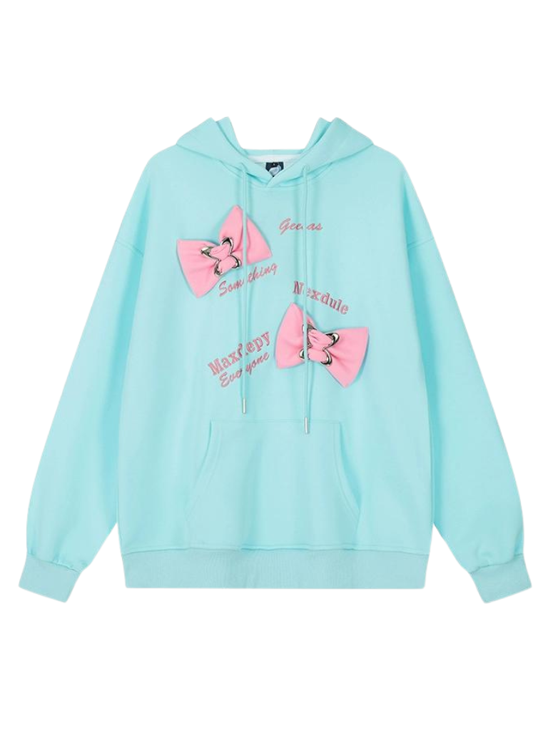 Bag Oversized Ribbon Loose Top Hooded