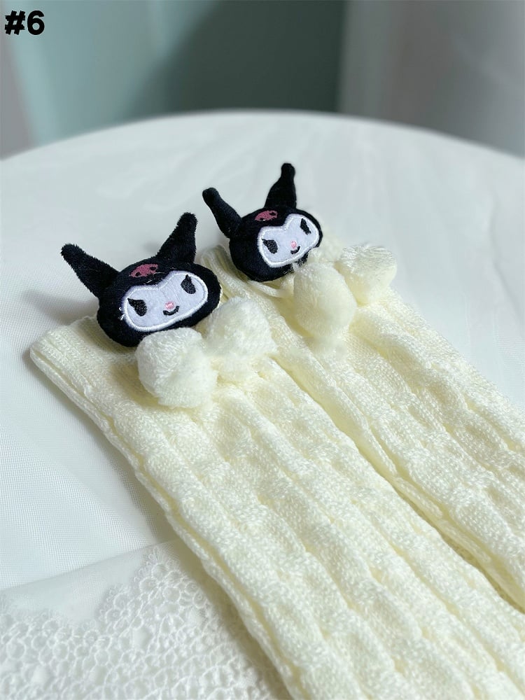 White Sweet Lolita Knitted Leg Warmers