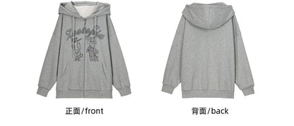 Zootopia Judy and Nick Print Grey Zip Hoodie