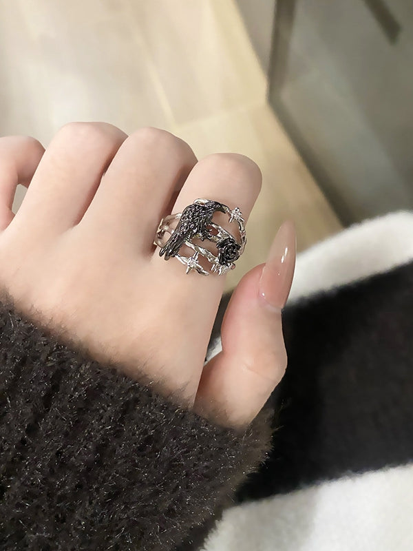 7 Raven Options Ring Gothic Design