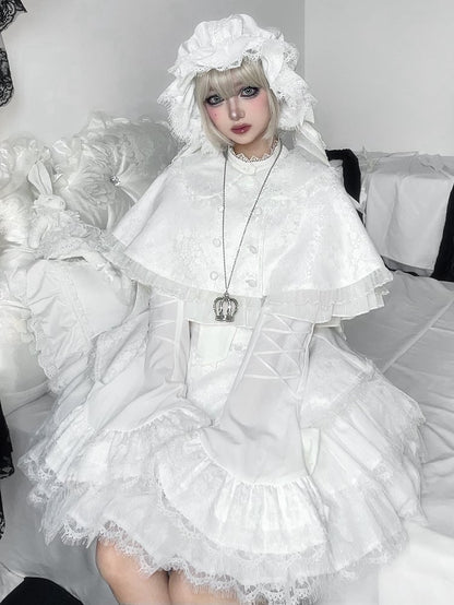 White Bell Sleeves Gothic Lolita Blouse