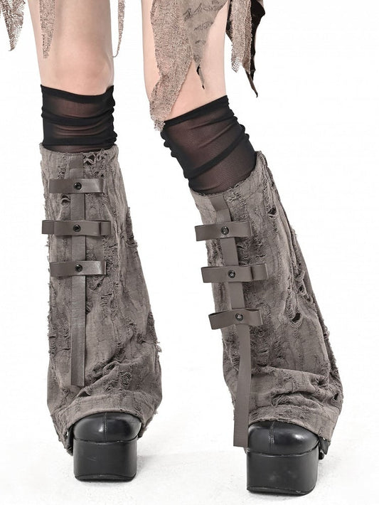 Brown Wasteland Punk Leg Warmers