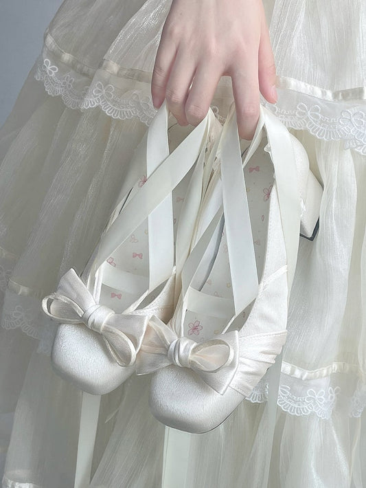 Buckle With Dual Mary White Straps Bow Creamy Ankle Elegant at Detachable Top Janes
