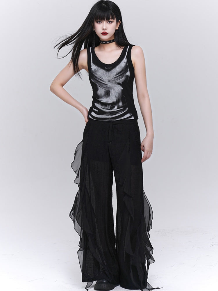 White/Black Glomorous Slim-fitting  Tank Top