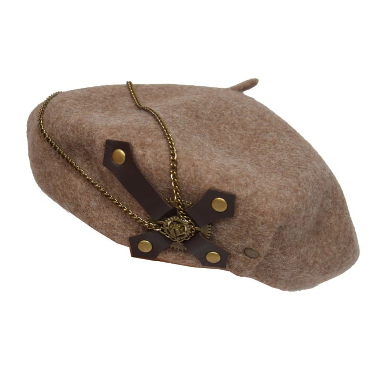 Light Brown Steampunk Beret