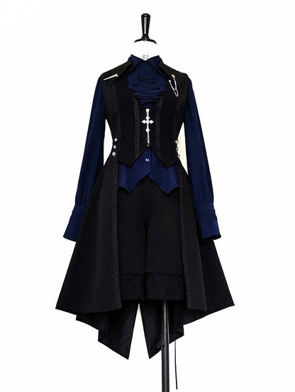 Lolita Waistcoat Tail Fashion Ouji Black