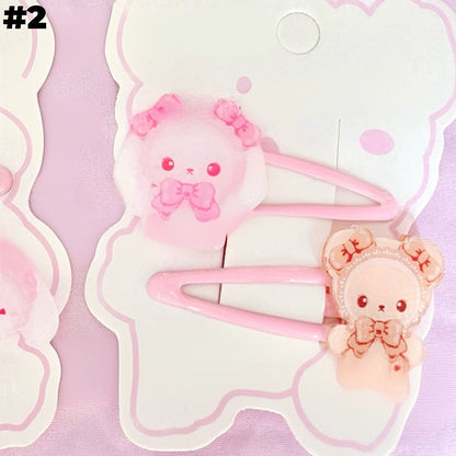Barrettes à cheveux Yume Kawaii motif lapin