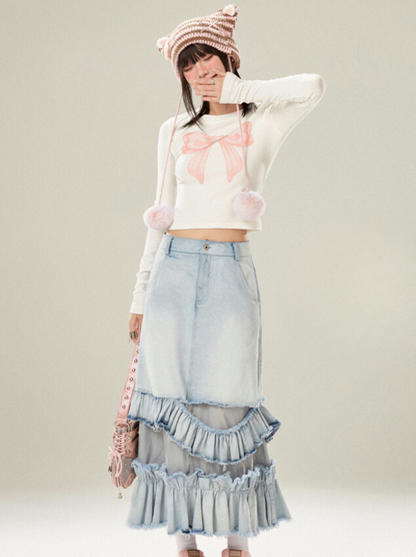 Tops Pink Ribbon Sweet Short
