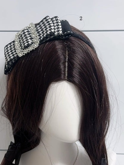 Rhinestone Decorated Jirai Kei Bowknot KC