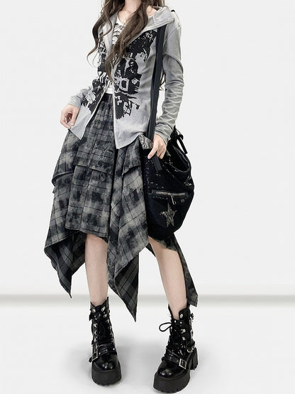 Jacket Bittersweet Print Design Gray