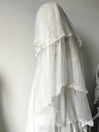 Voile Lolita gothique rouge