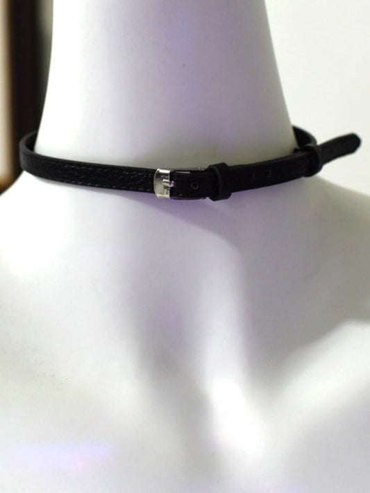 Necklace Charm Buckle Cyberpunk + Choker Black Cross