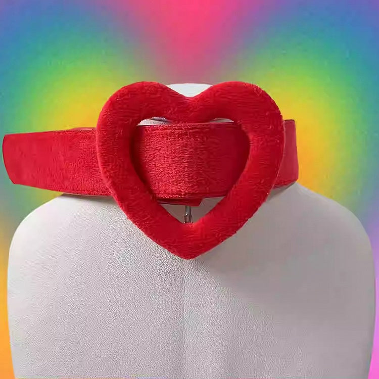 Choker Heart Red