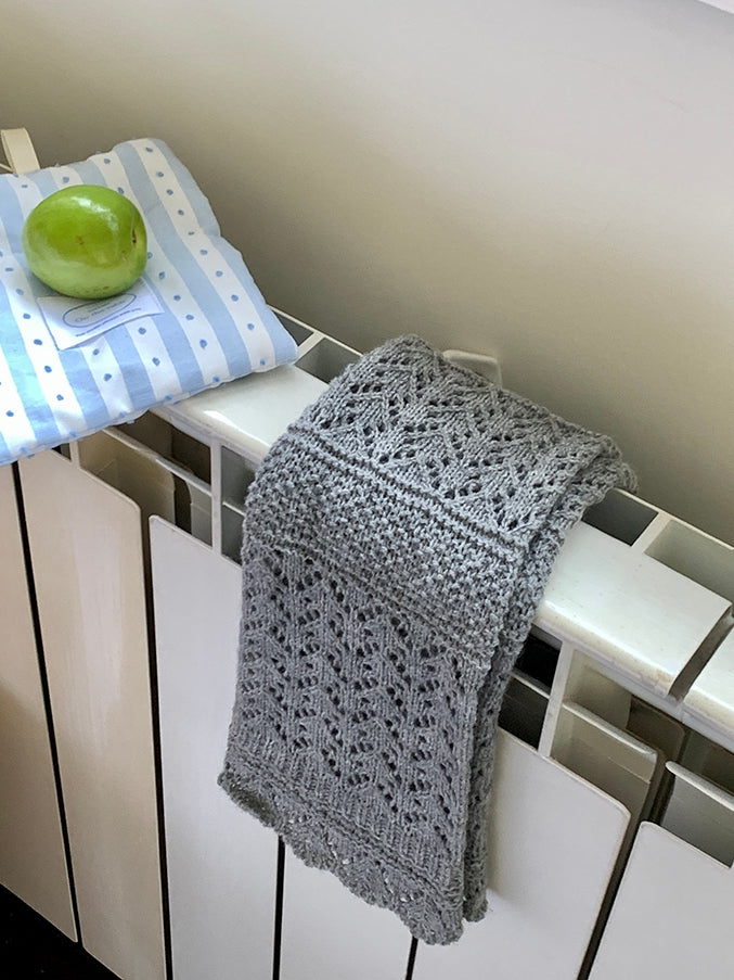 ウォーマーズ ニット ホローアウト グレー/ホワイト/ブラック レッグ