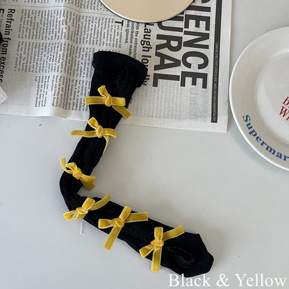 Floral Color Underknee with Options Design Bowknot Pattern 19 Cut-out Stockings