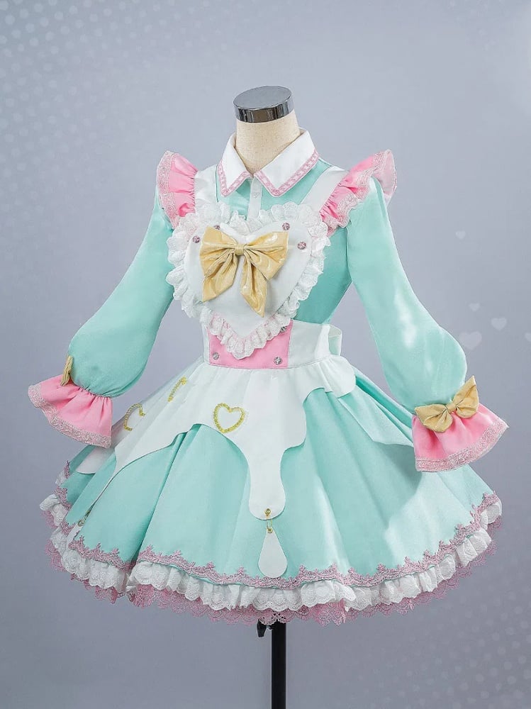 NEEDY GIRL OVERDOSE Mint Green Maid Apron Dress Lolita-Style Cosplay Costume