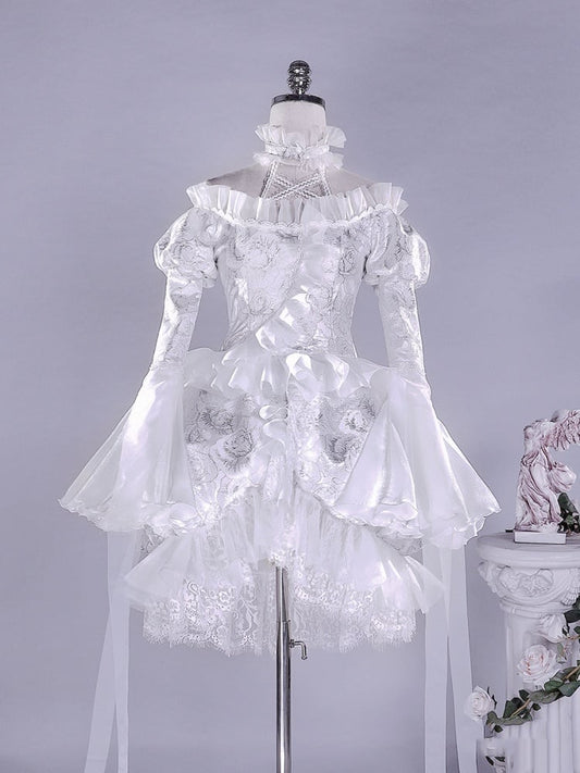 Rozen Maiden Kirakishou White Dress Lolita-Style Cosplay Costume