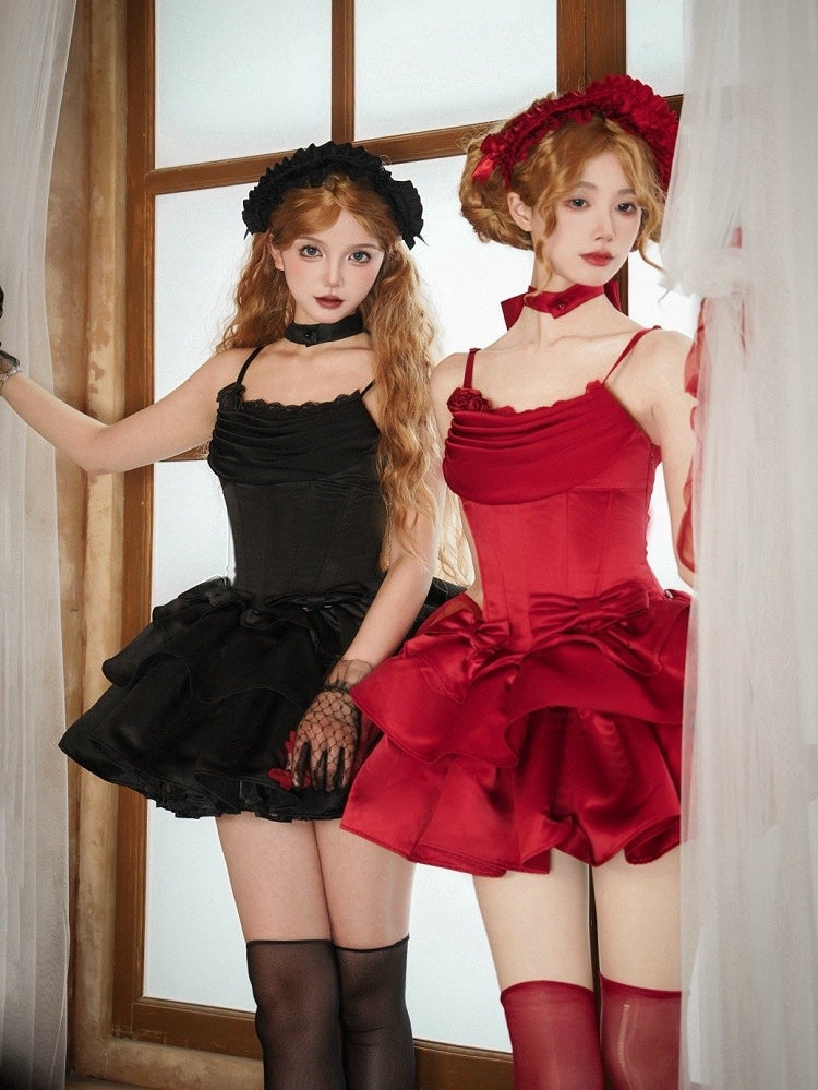 Black / Bonnet Red