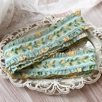 Grün Gelb Weiß / Print Gürtel Zitrone Taille