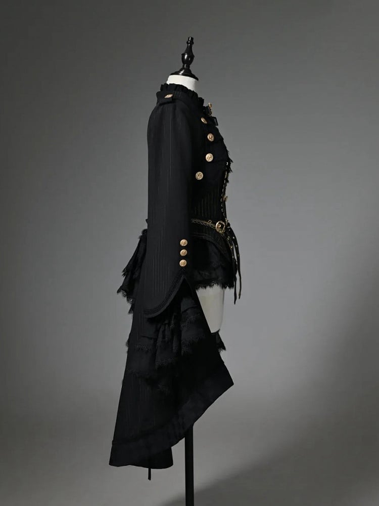Fashion Black Sleeves Outfit Top Lolita - Long Knight + Ouji