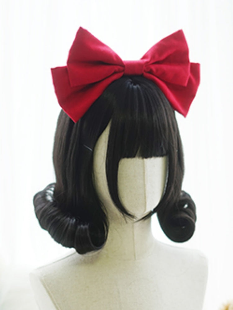 Blonde/Black Short Wig With Full Bangs