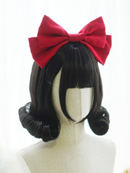 Blonde/Black Short Wig With Full Bangs