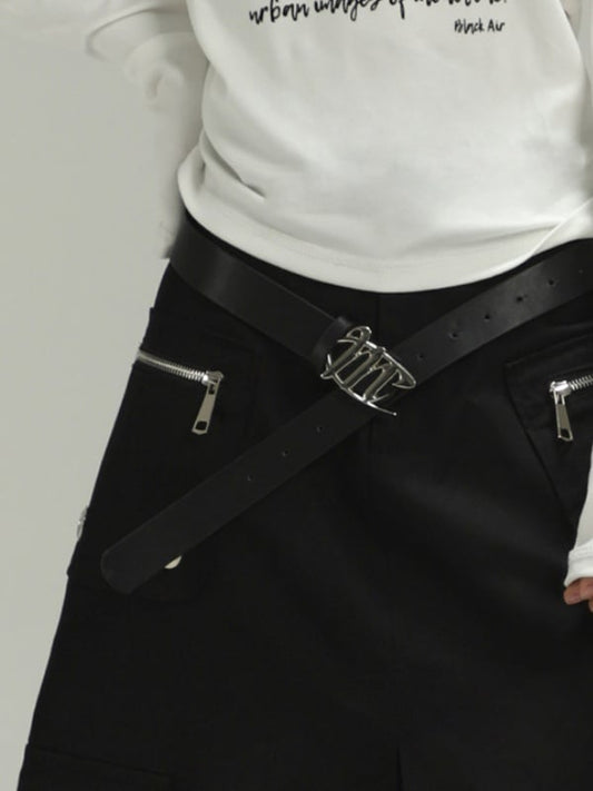 105CM Black PU Waist Belt