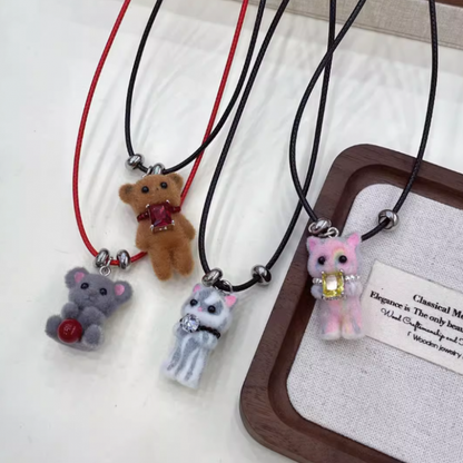 Y2K Cute Animal Drawstring Necklace