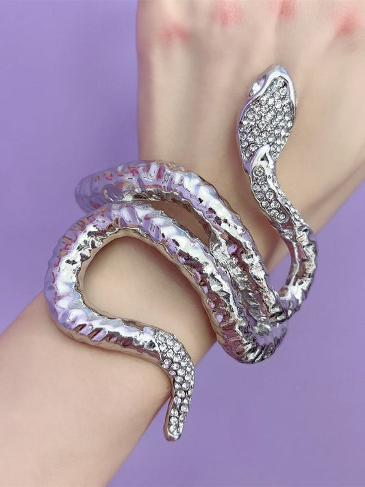 Bracelet Shaped Y2K Snake Silver