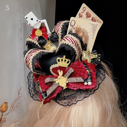 Alice in Wonderland Hat 6 Vibes Poker Options Crown Mini Decorated