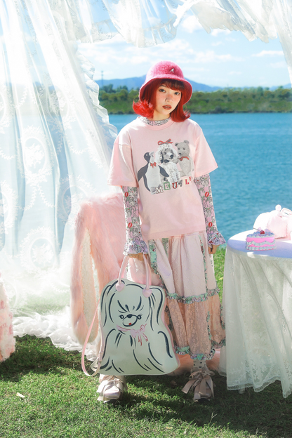 Bär Pinguin Collage Vintage T-Shirt
