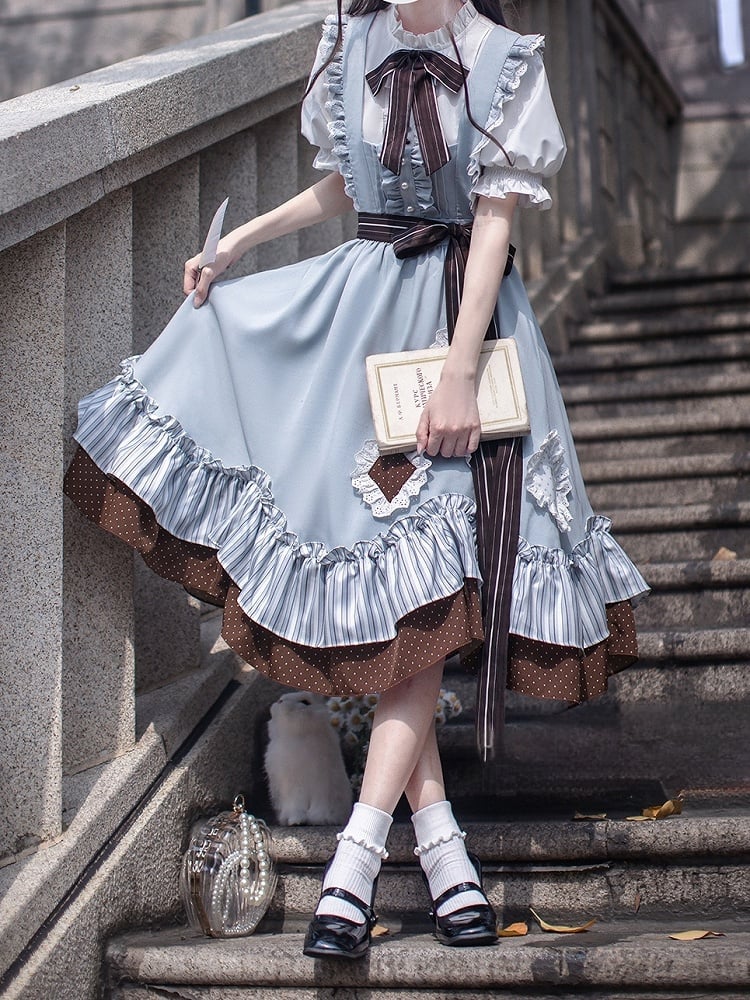 Striped Belt Brown Waist