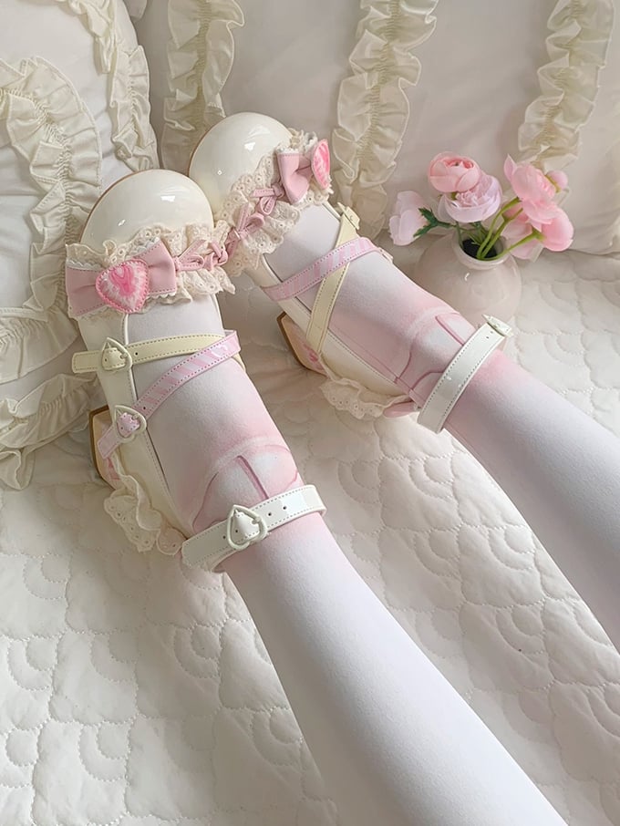 Sweet Mary Jane Cake White Lolita Chocolate Shoes Strawberry