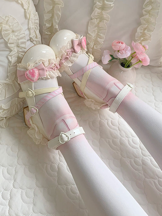 Jane Weiße Schokolade Mary Schuhe Kuchen Lolita Süße Erdbeere