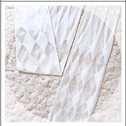 Black/White Circus Diamond Pattern Tights