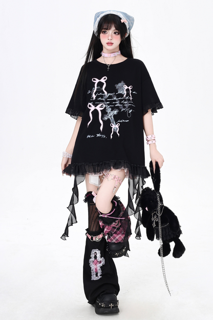 belt ribbon Loose with T-shirt