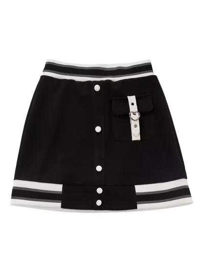 Starley Sea La Color Eradry Baseball Jacket Skirt Suit