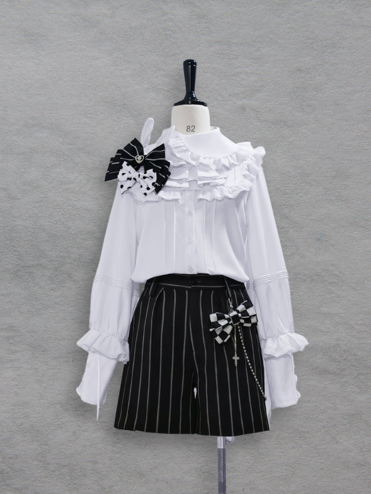 Bunny Theater Black Striped Ouji Shorts