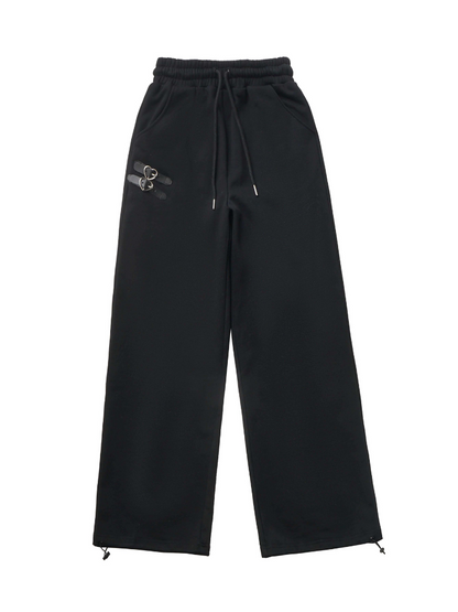 Zip Cami Cross Loose Pants Hoodie Top