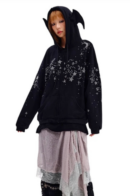 Hoodie Starry Sweatshirt Diamond